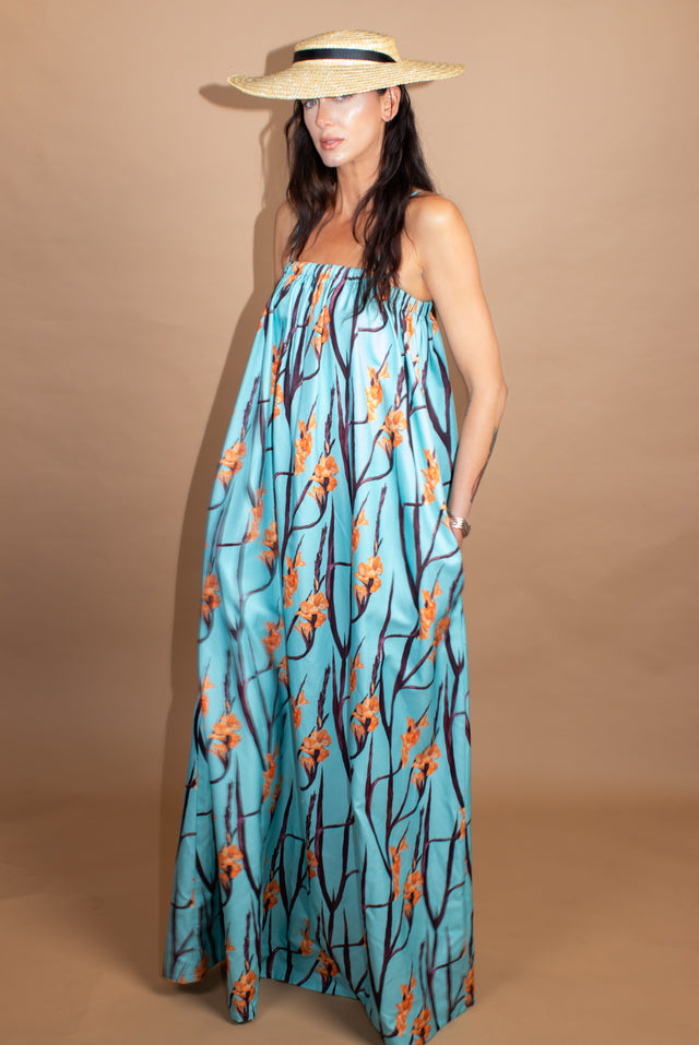 Gladiolus T-Strap Maxi Dress