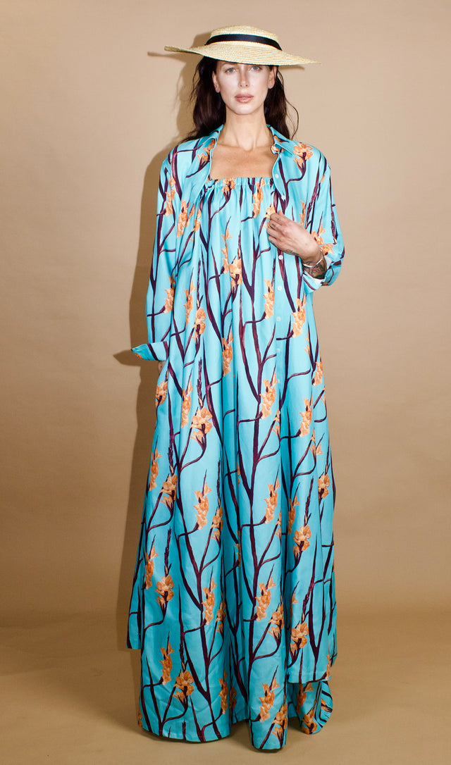 Gladiolus Maxi Shirt