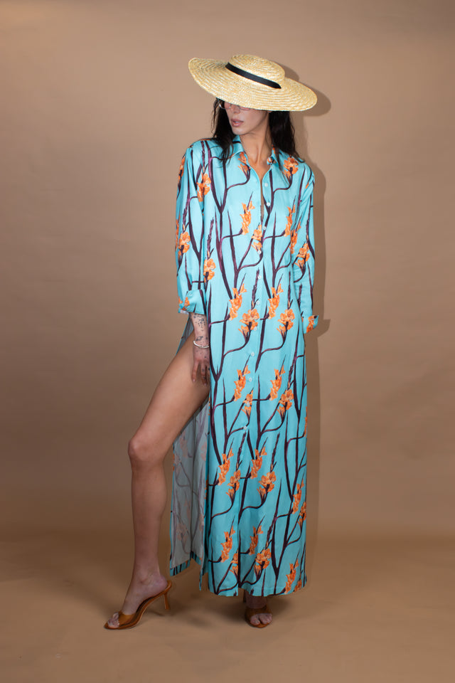 Gladiolus Maxi Shirt