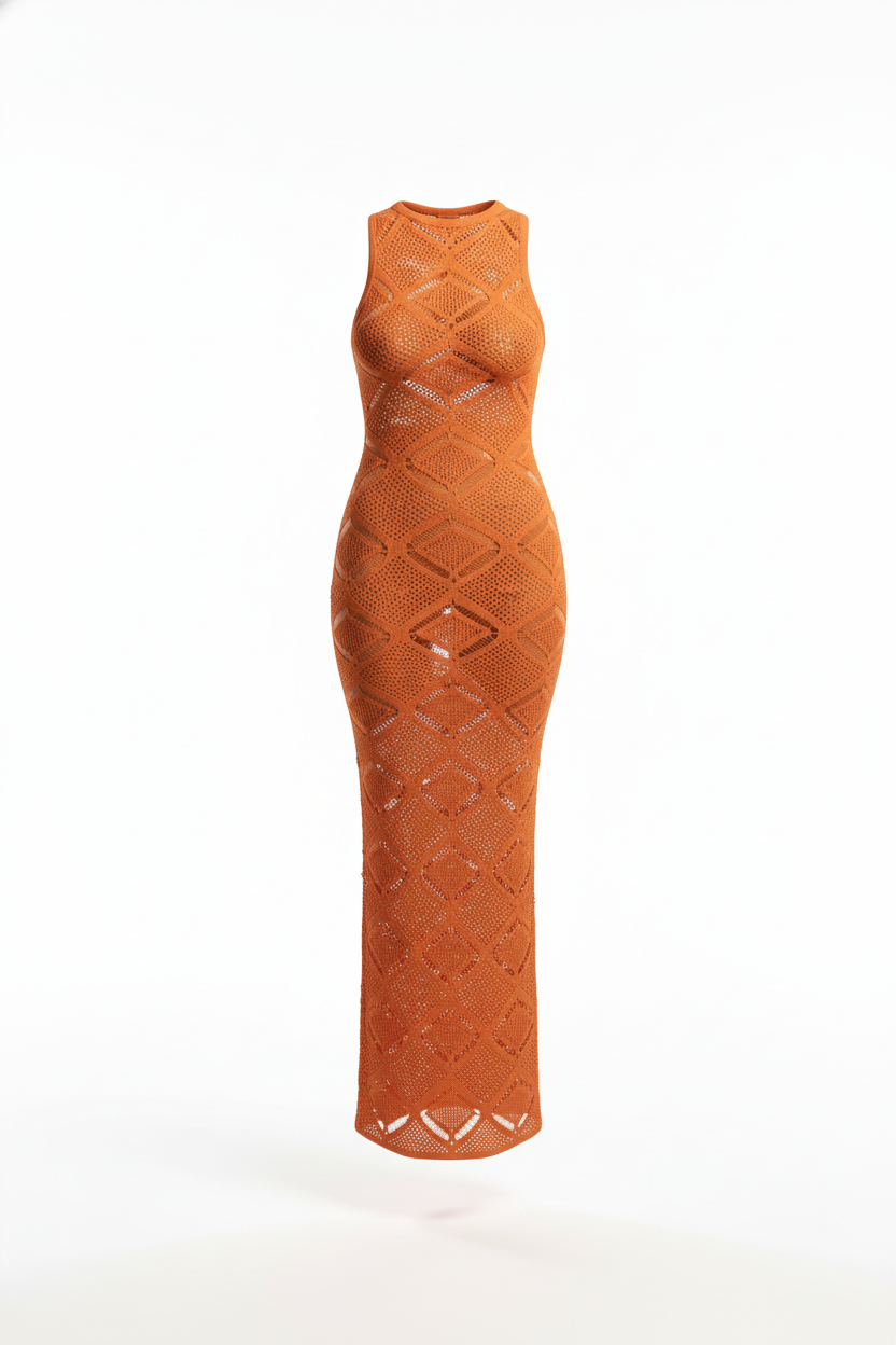 Aperol Diamond Maxi Dress